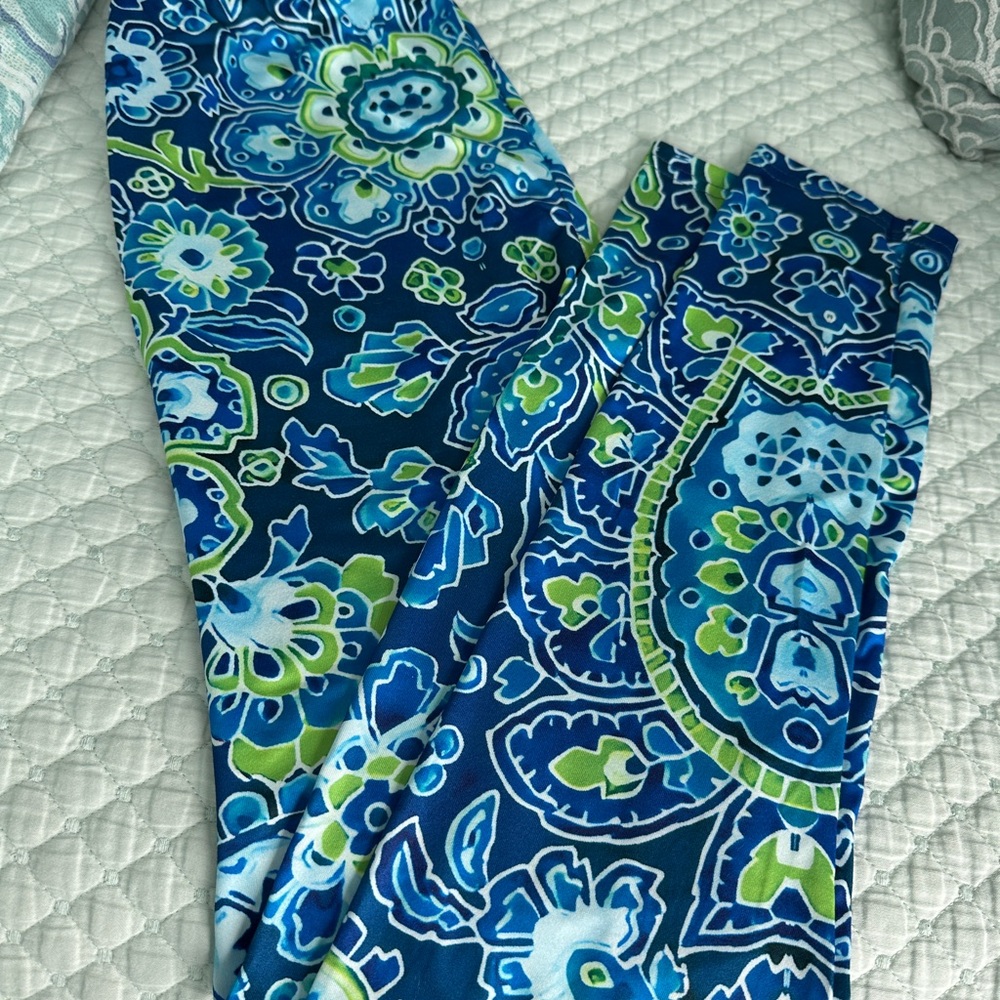 Floral Blue Leggings